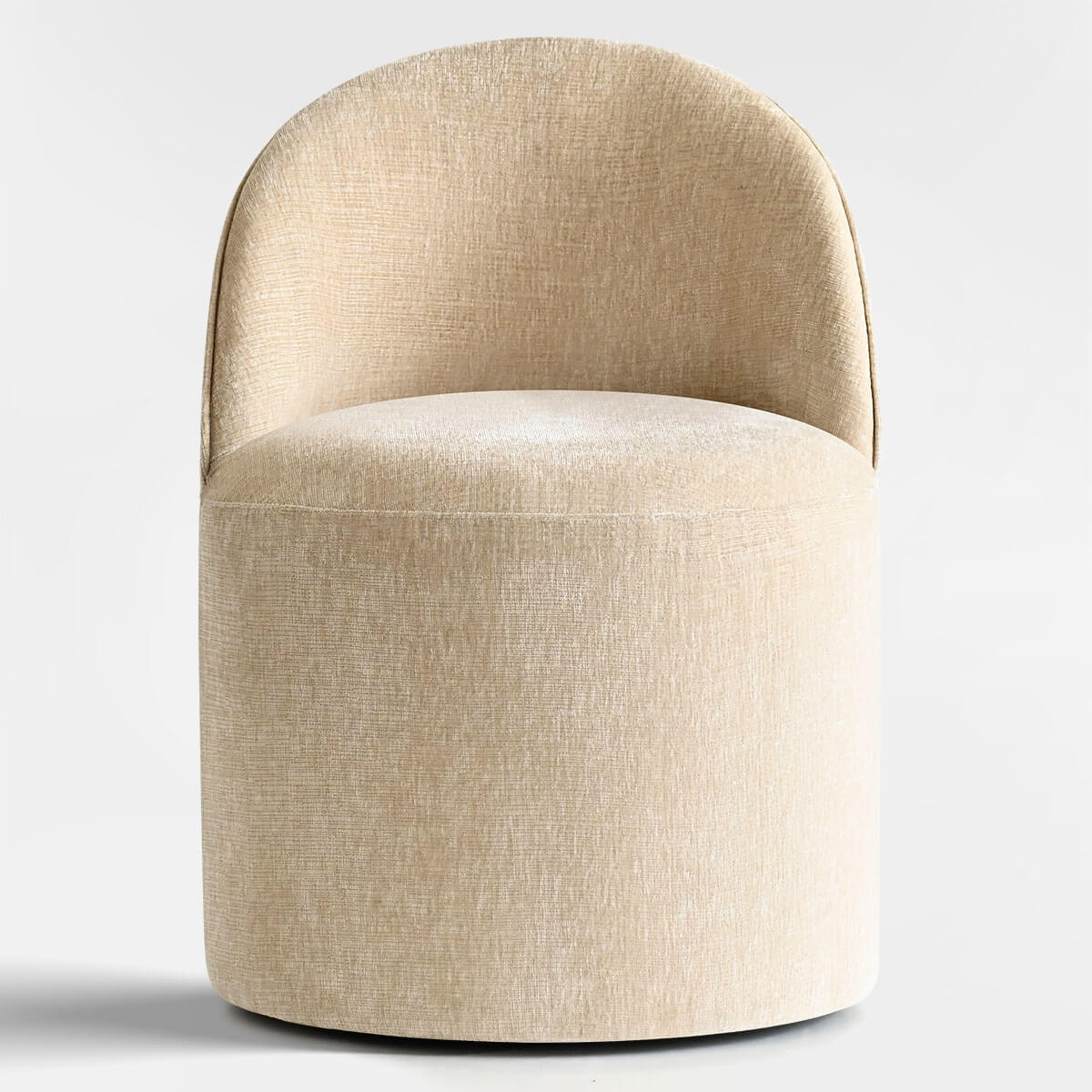 Doris Rolling Upholstered Dining Chair With Castors (1-Piece)
