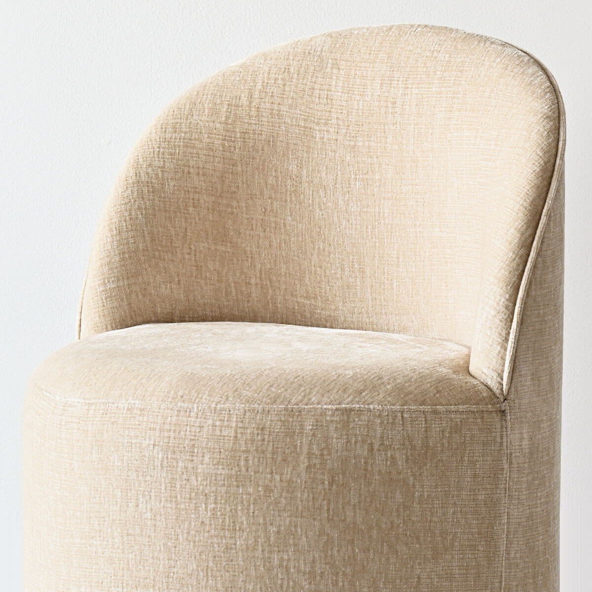 Doris Rolling Upholstered Dining Chair With Castors (Set of 6)
