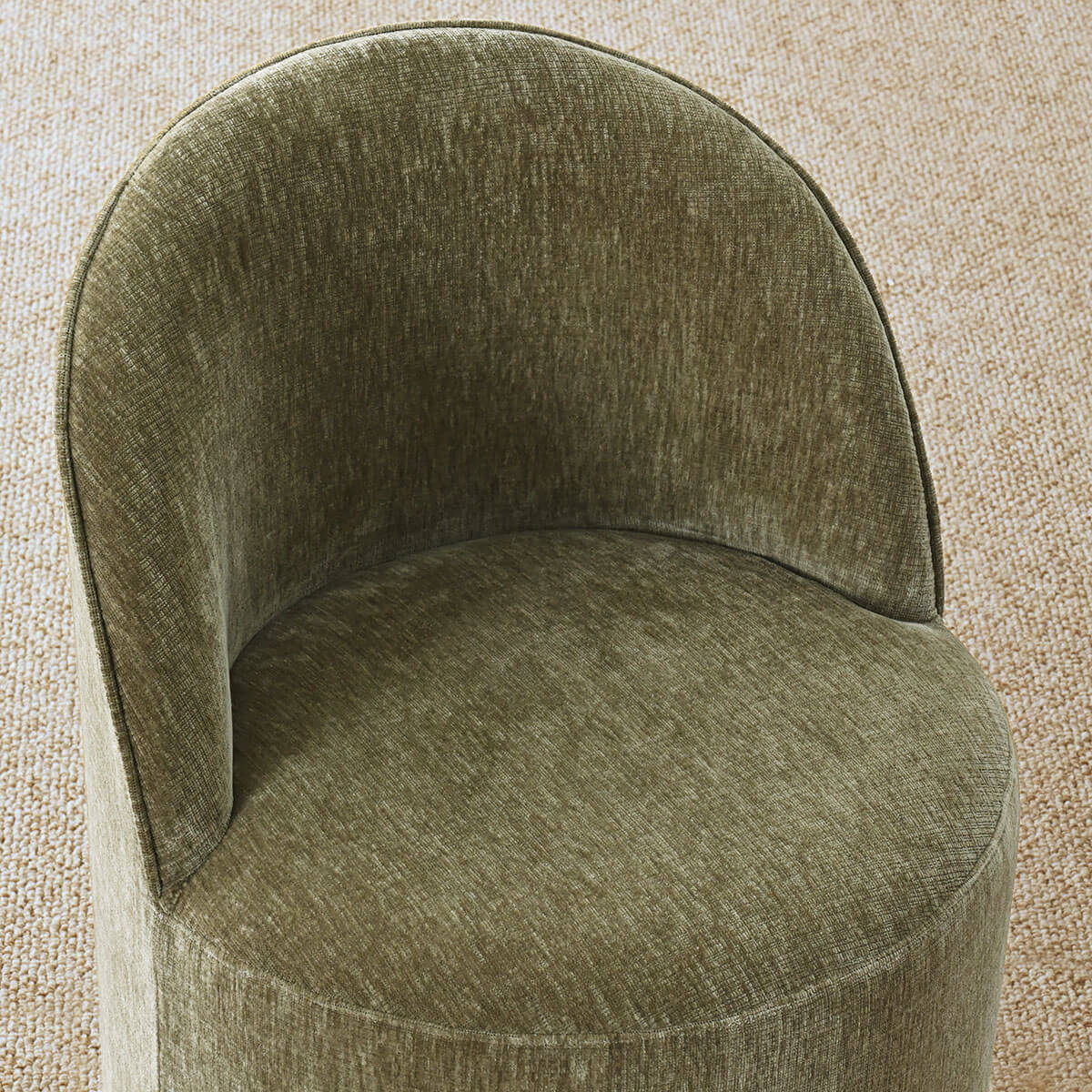 Doris Rolling Upholstered Dining Chair With Castors (Set of 6)