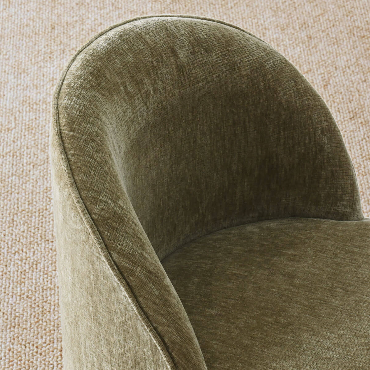 Doris Rolling Upholstered Dining Chair With Castors (Set of 6)