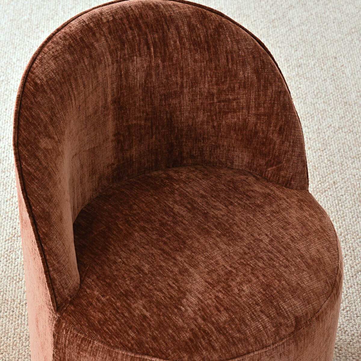 Doris Rolling Upholstered Dining Chair With Castors (Set of 6)