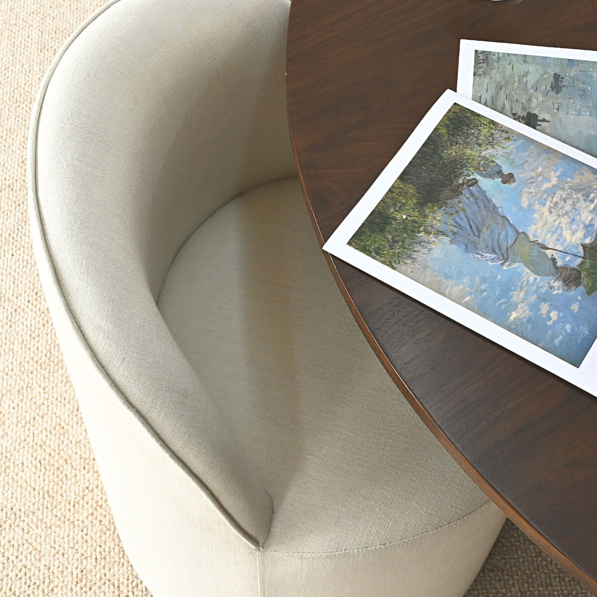 Doris Rolling Upholstered Dining Chair With Castors (Set of 6)