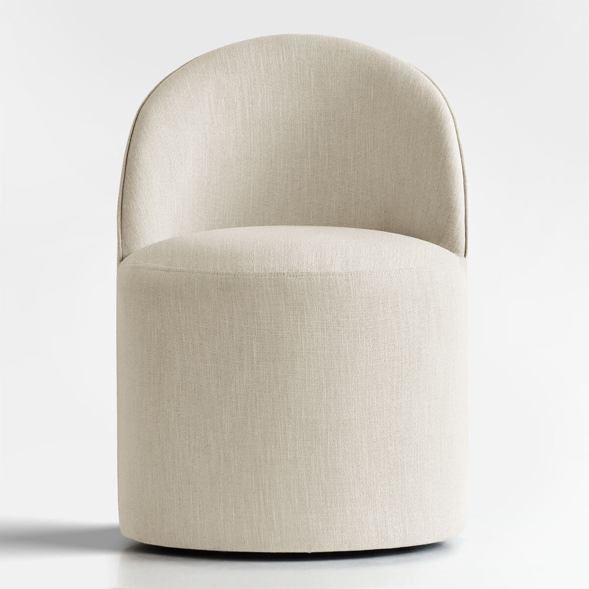 Doris Rolling Upholstered Dining Chair With Castors (1-Piece)