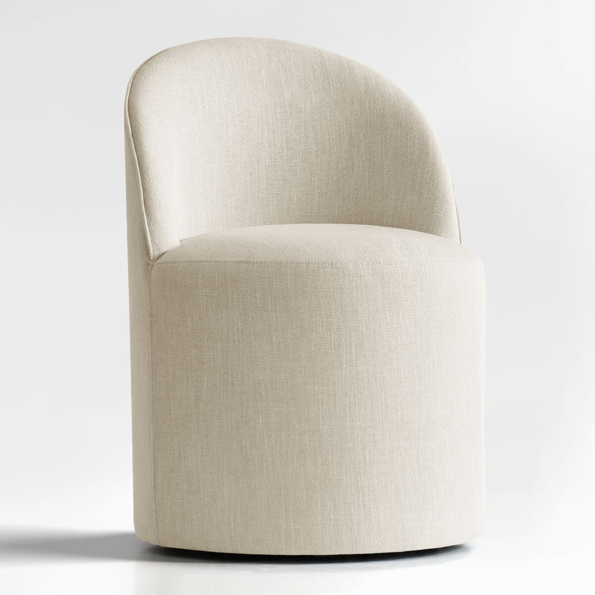 Doris Rolling Upholstered Dining Chair With Castors (Set of 6)
