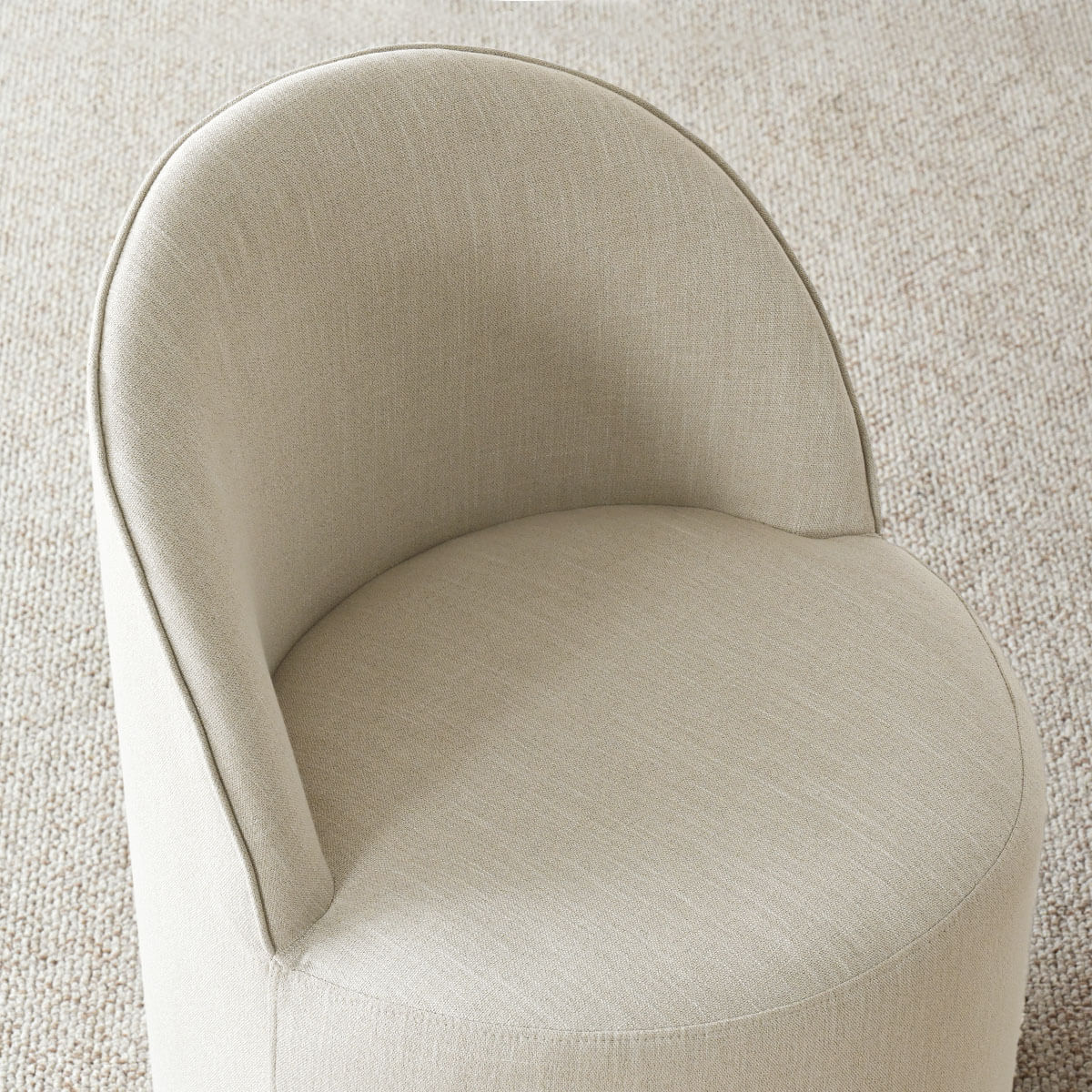 Doris Rolling Upholstered Dining Chair With Castors (Set of 6)
