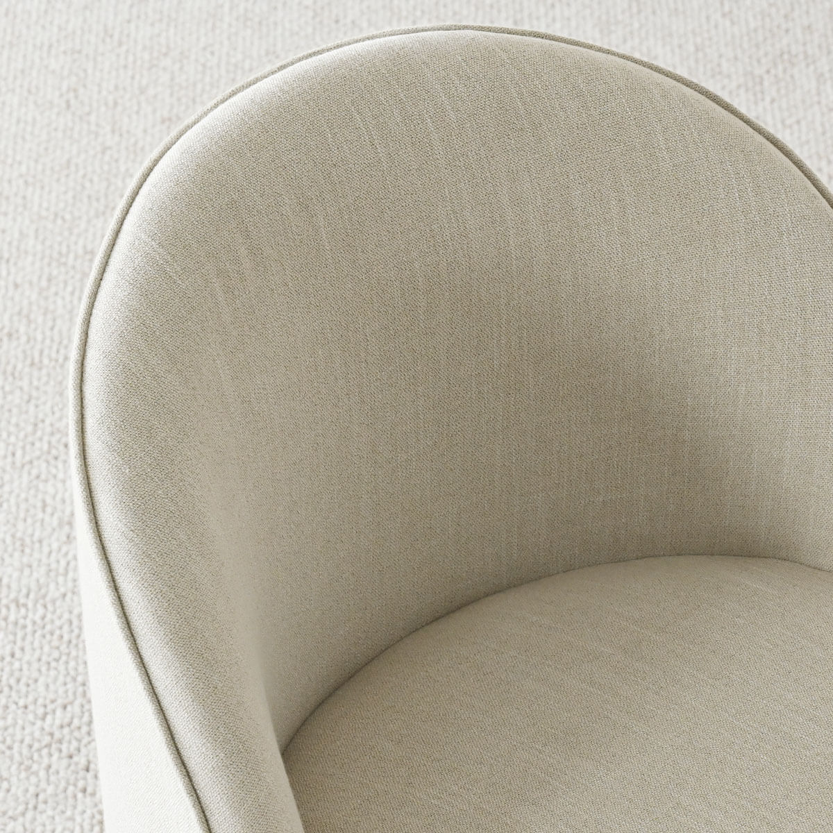 Doris Rolling Upholstered Dining Chair With Castors (Set of 6)