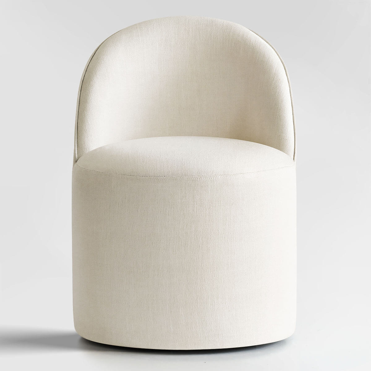 Doris Rolling Upholstered Dining Chair With Castors (1-Piece)