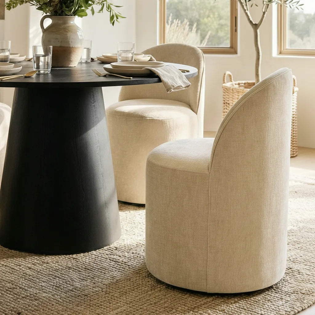 Dwen & Doris 46" Round Dining Table Set for 4 (5-Piece)