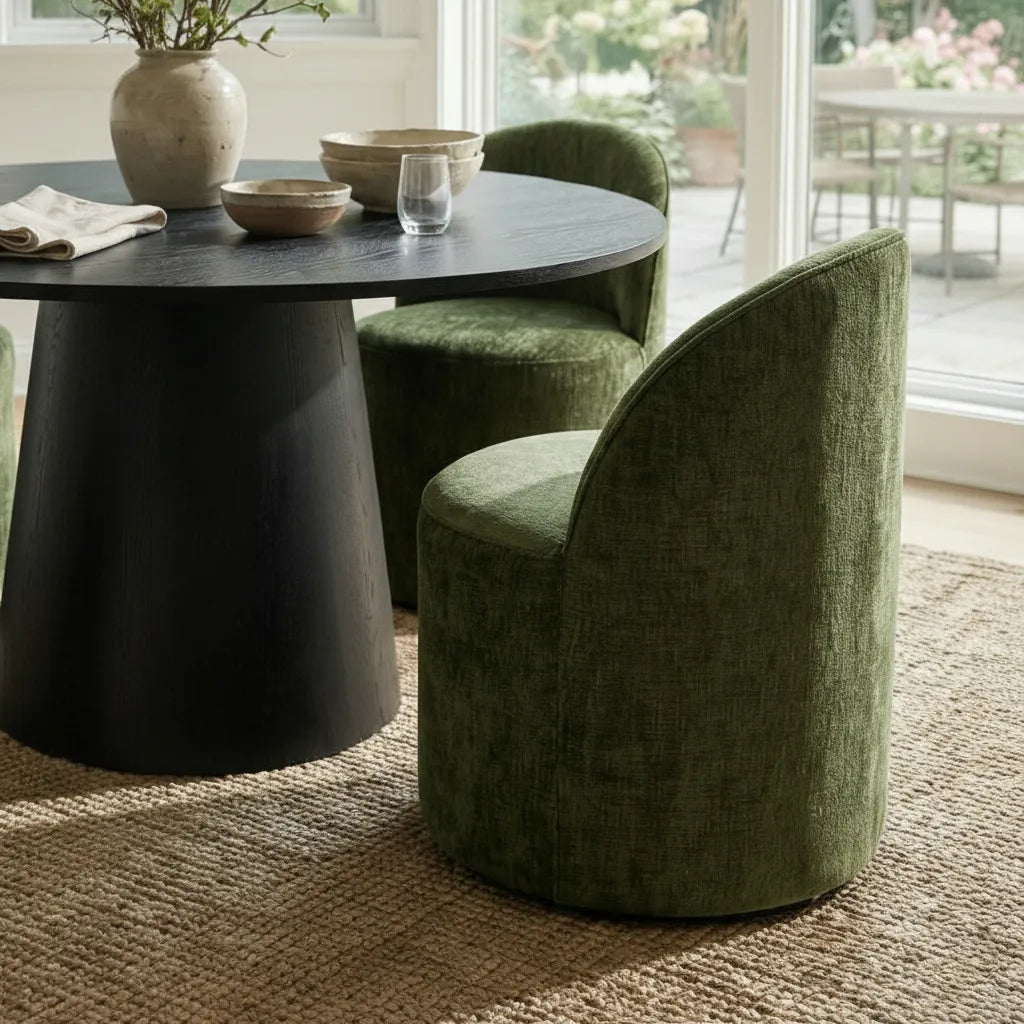 Dwen & Doris 46" Round Dining Table Set for 4 (5-Piece)