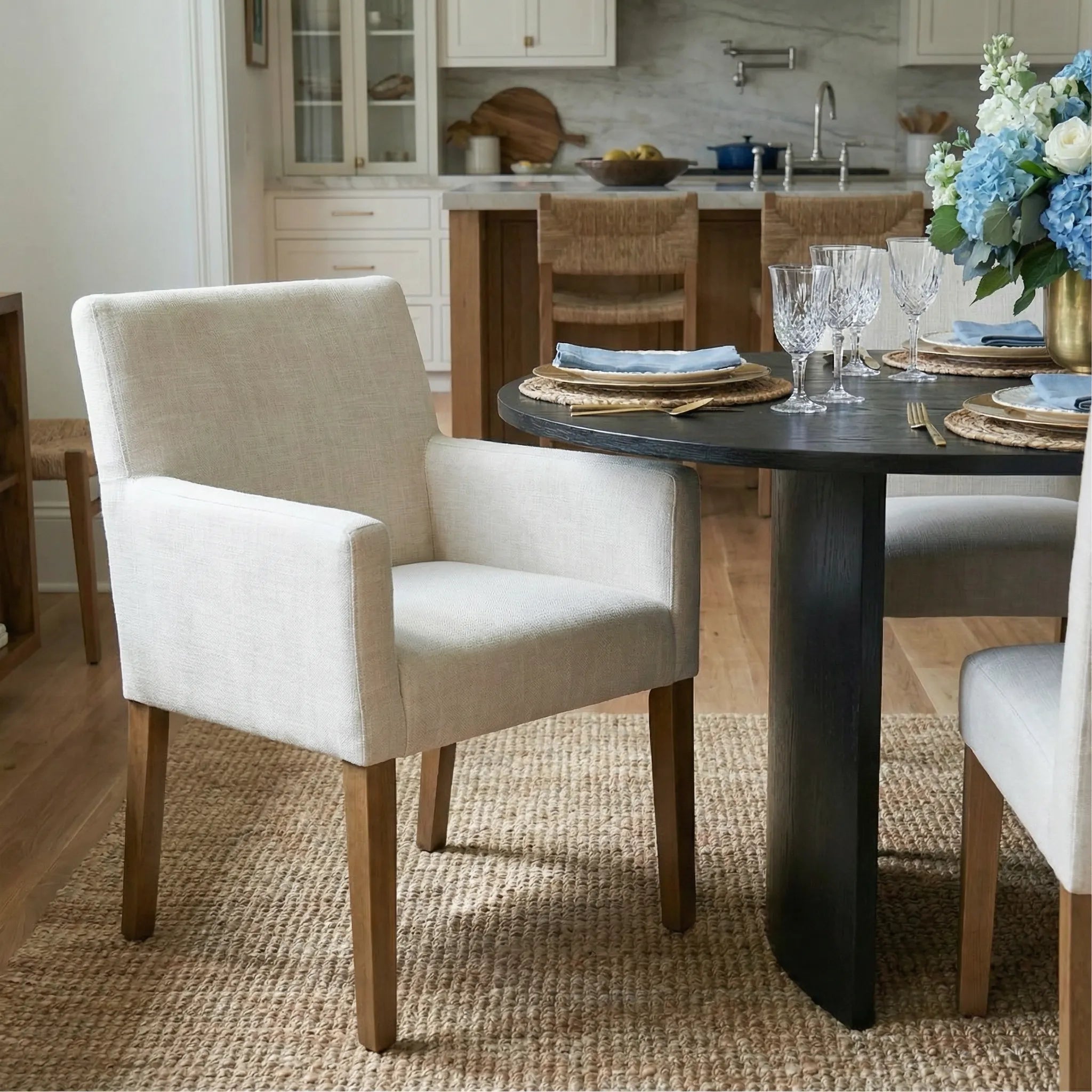 Dwen & North 79" Oval Dining Table Set for 6 (7-Piece)