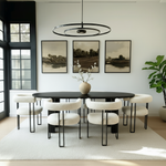 Rola Beige Upholstered Boucle Dining Chair with Arms (Set of 2)