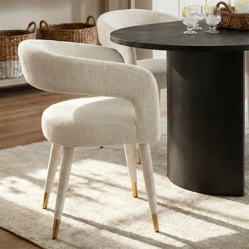 Dwen & Anna 79" Oval Dining Table Set for 6 (7-Piece)