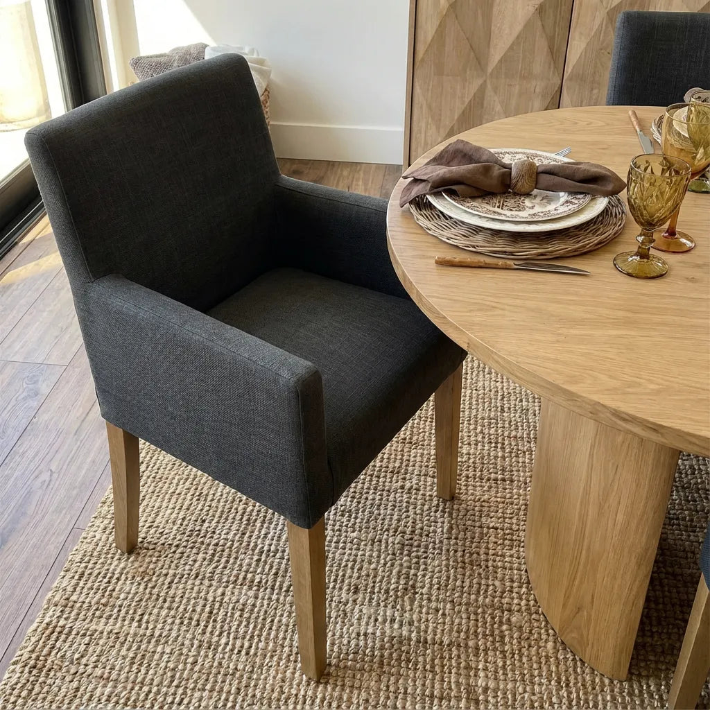 Dwen & North 79" Oval Dining Table Set for 6 (7-Piece)