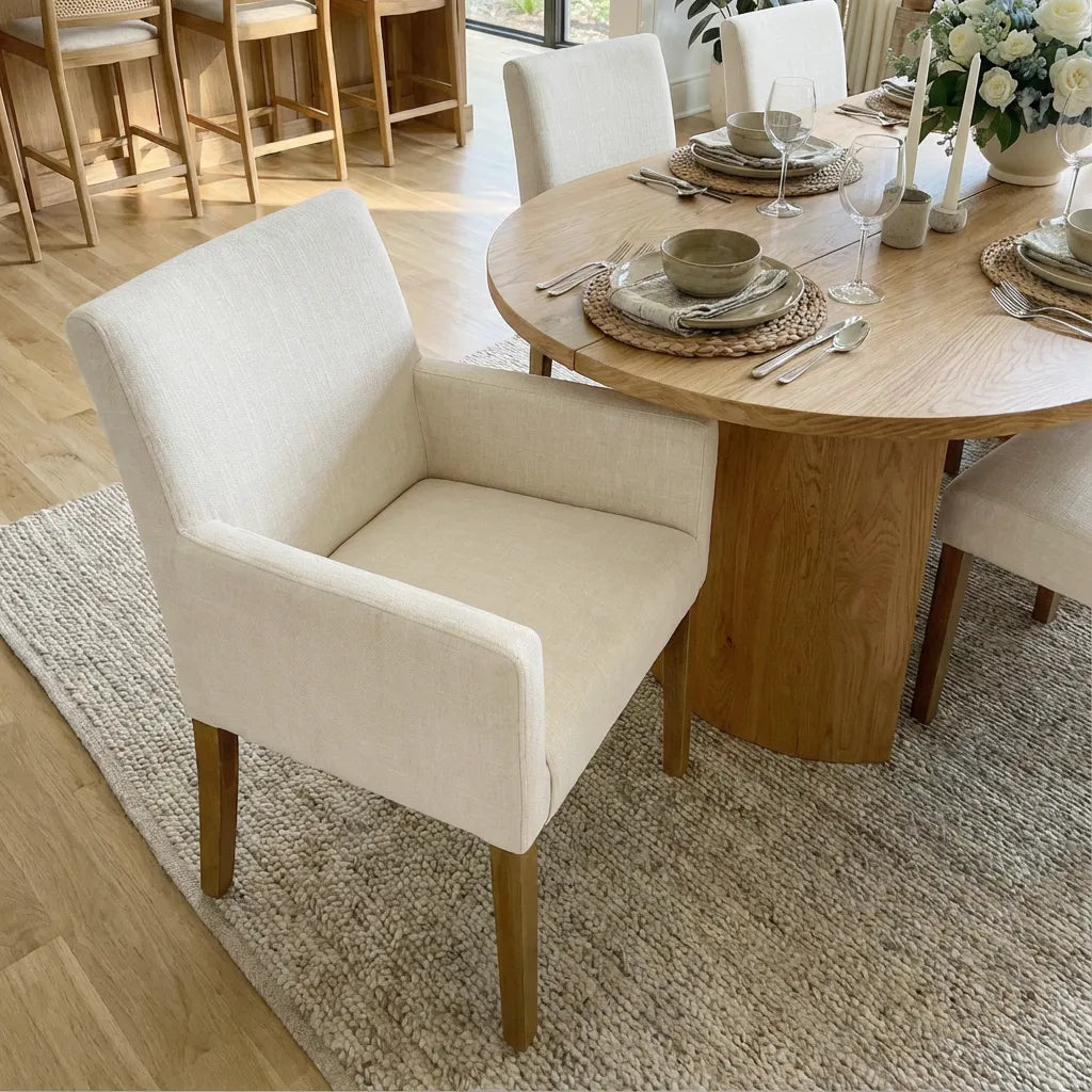 Dwen & North 79" Oval Dining Table Set for 6 (7-Piece)