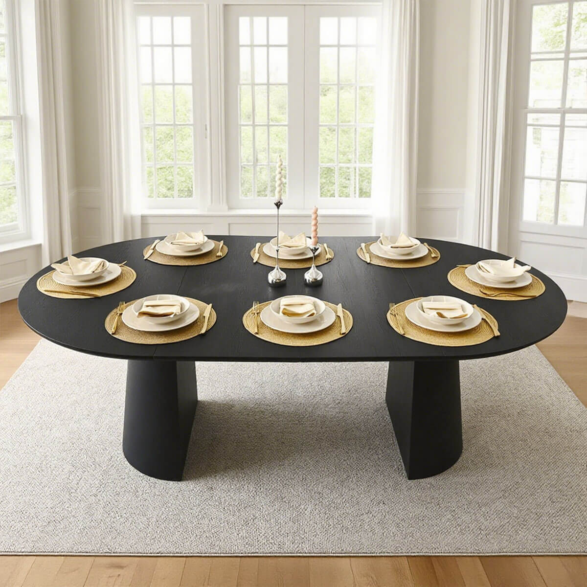 Dwen 47"-65"-83" Extendable Oval Dining Table – 3-in-1 Design