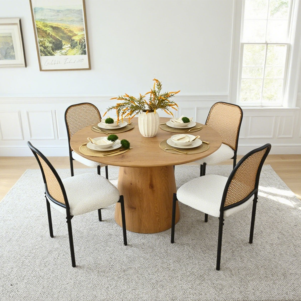 Dwen 47"-65"-83" Extendable Oval Dining Table – 3-in-1 Design