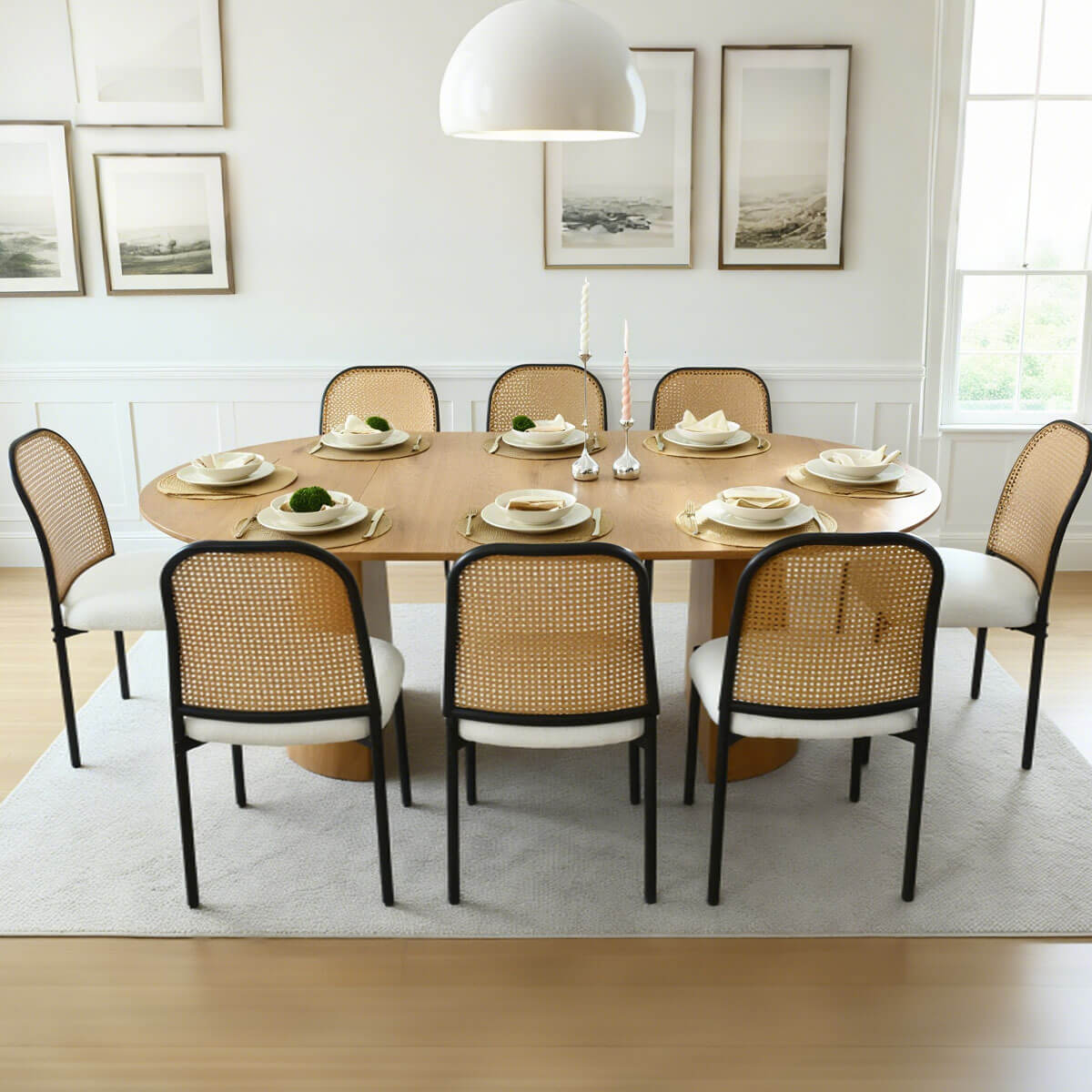 Dwen 47"-65"-83" Extendable Oval Dining Table – 3-in-1 Design