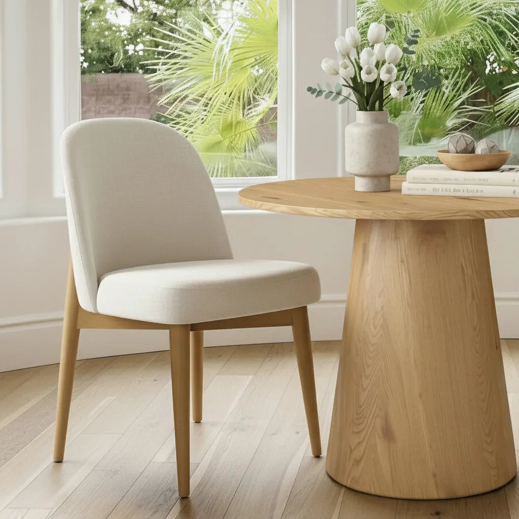 Dwen & Havana 35" Modern Round Dining Table Set for 2 (3-Piece)