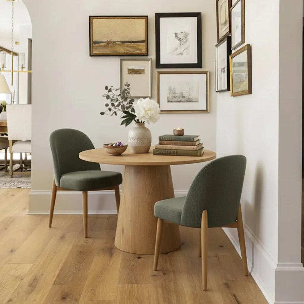 Dwen & Havana 35" Modern Round Dining Table Set for 2 (3-Piece)