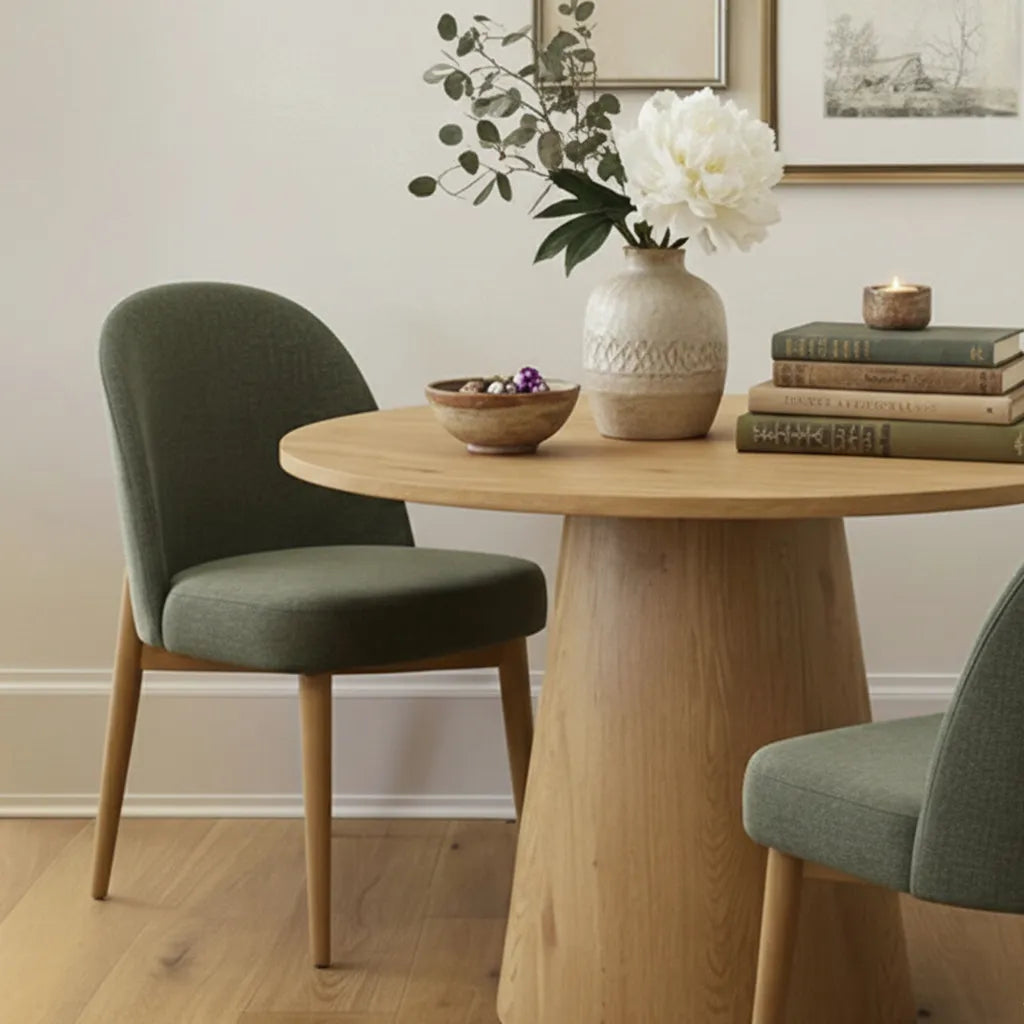Dwen & Havana 35" Modern Round Dining Table Set for 2 (3-Piece)
