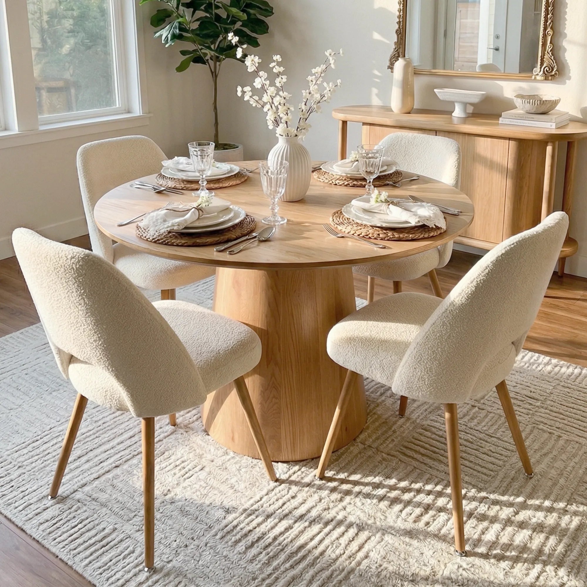 Edwin Modern Upholstered Dining Chair (Set of 4)