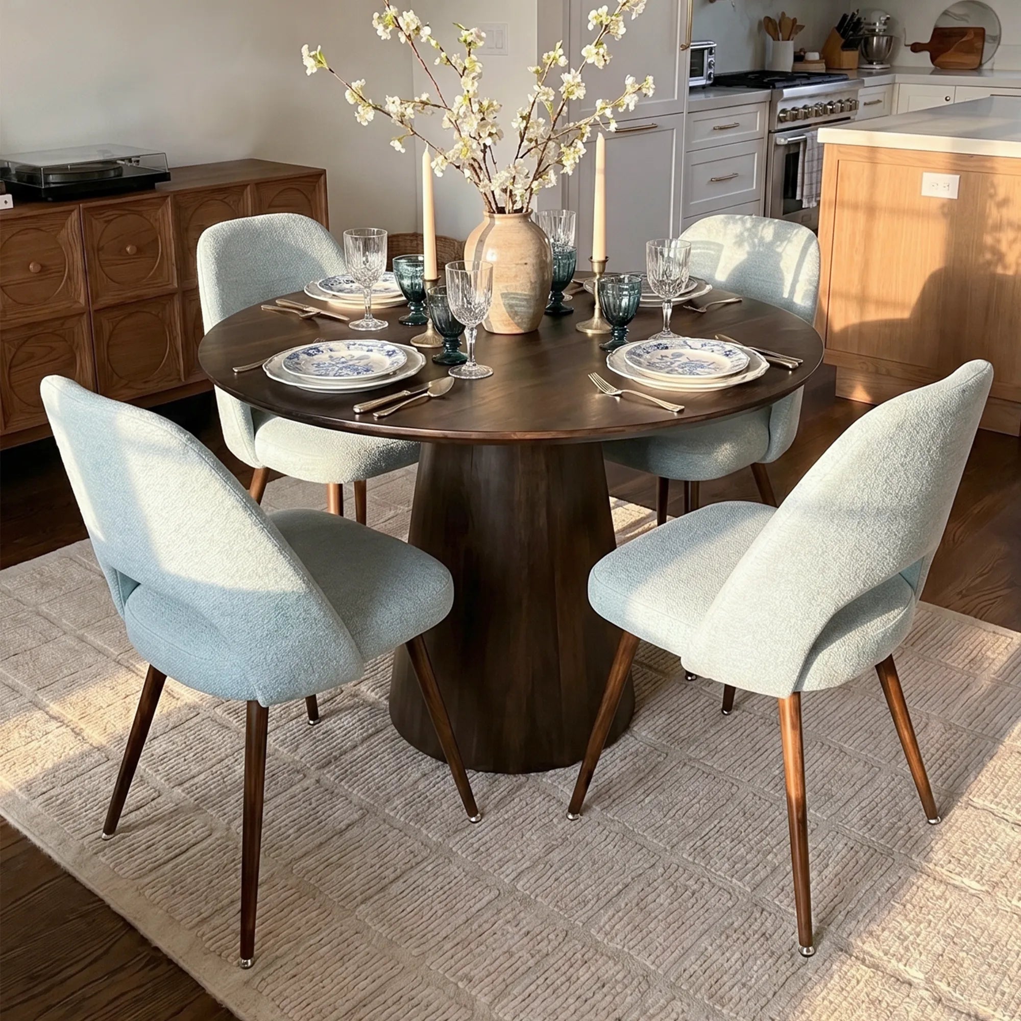 Edwin Modern Upholstered Dining Chair (Set of 4)