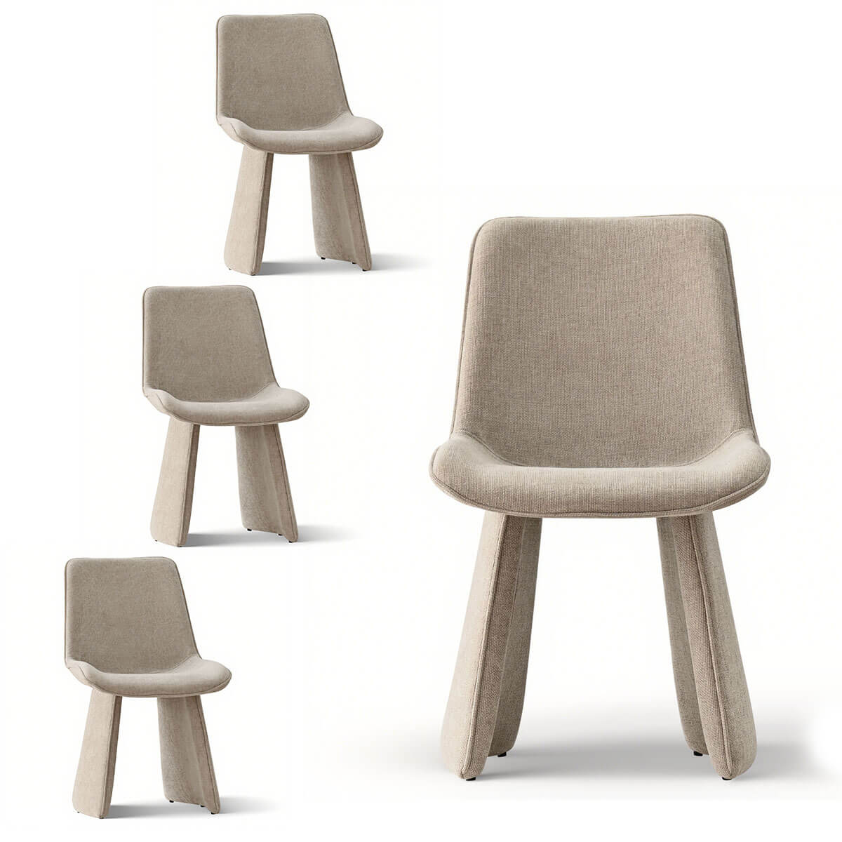 Elsa Modern Upholstered Dining Chairs (Set of 4)