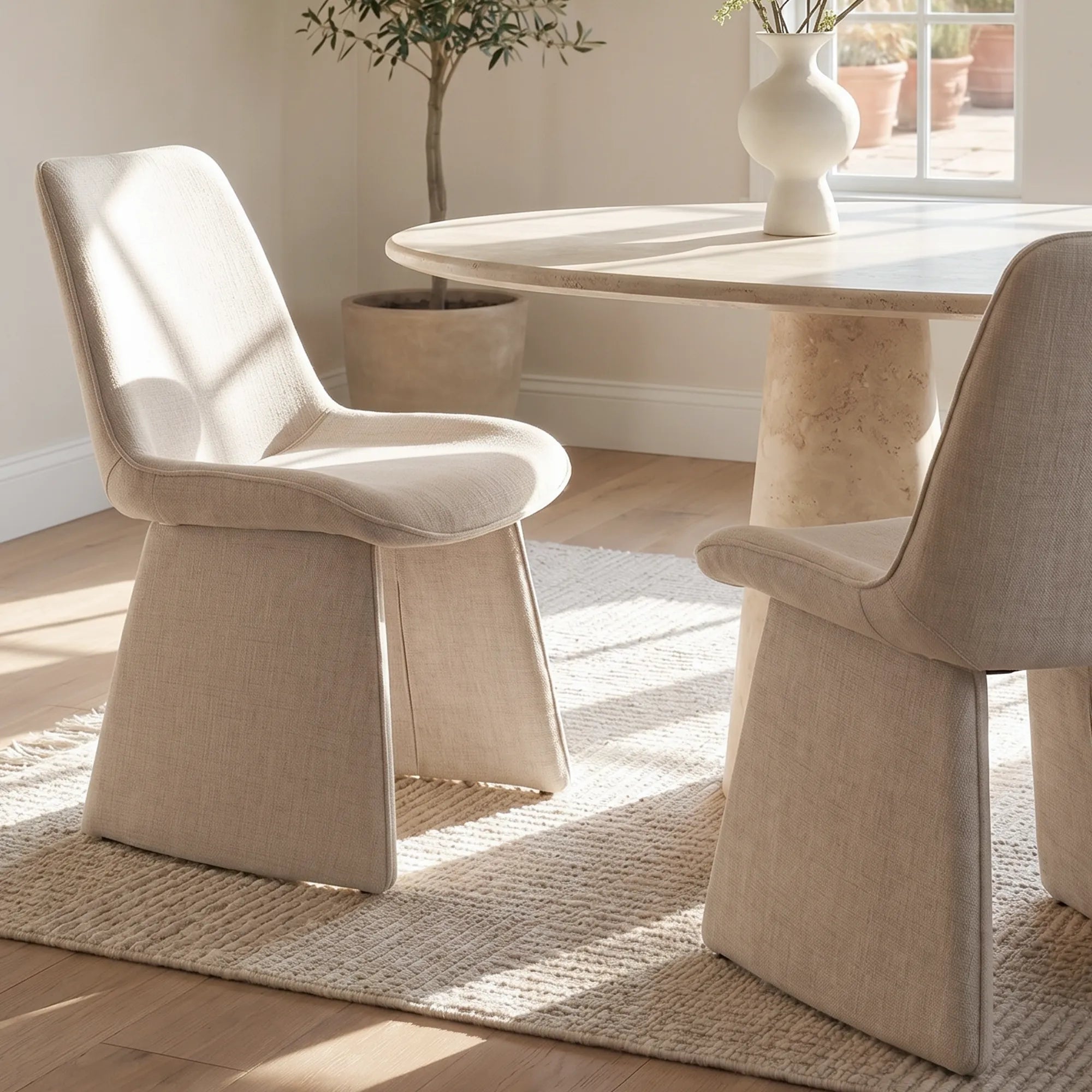Elsa Modern Upholstered Dining Chairs (Set of 2)