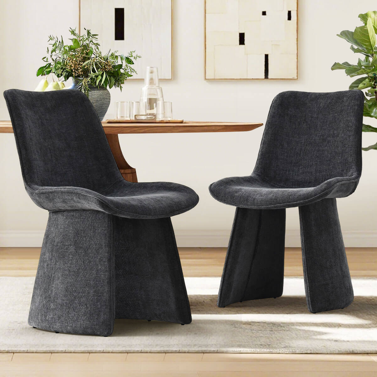 Elsa Modern Upholstered Dining Chairs (Set of 2)