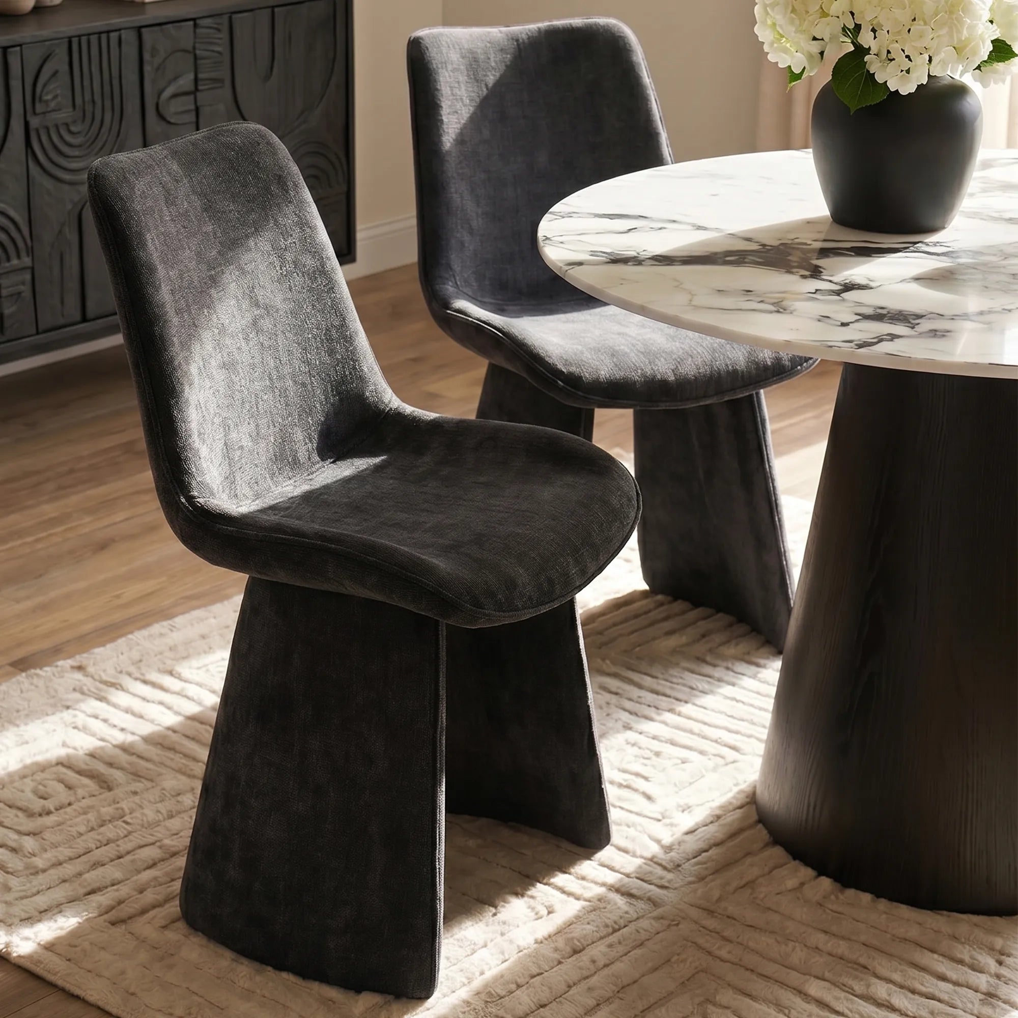 Elsa Modern Upholstered Dining Chairs (Set of 2)