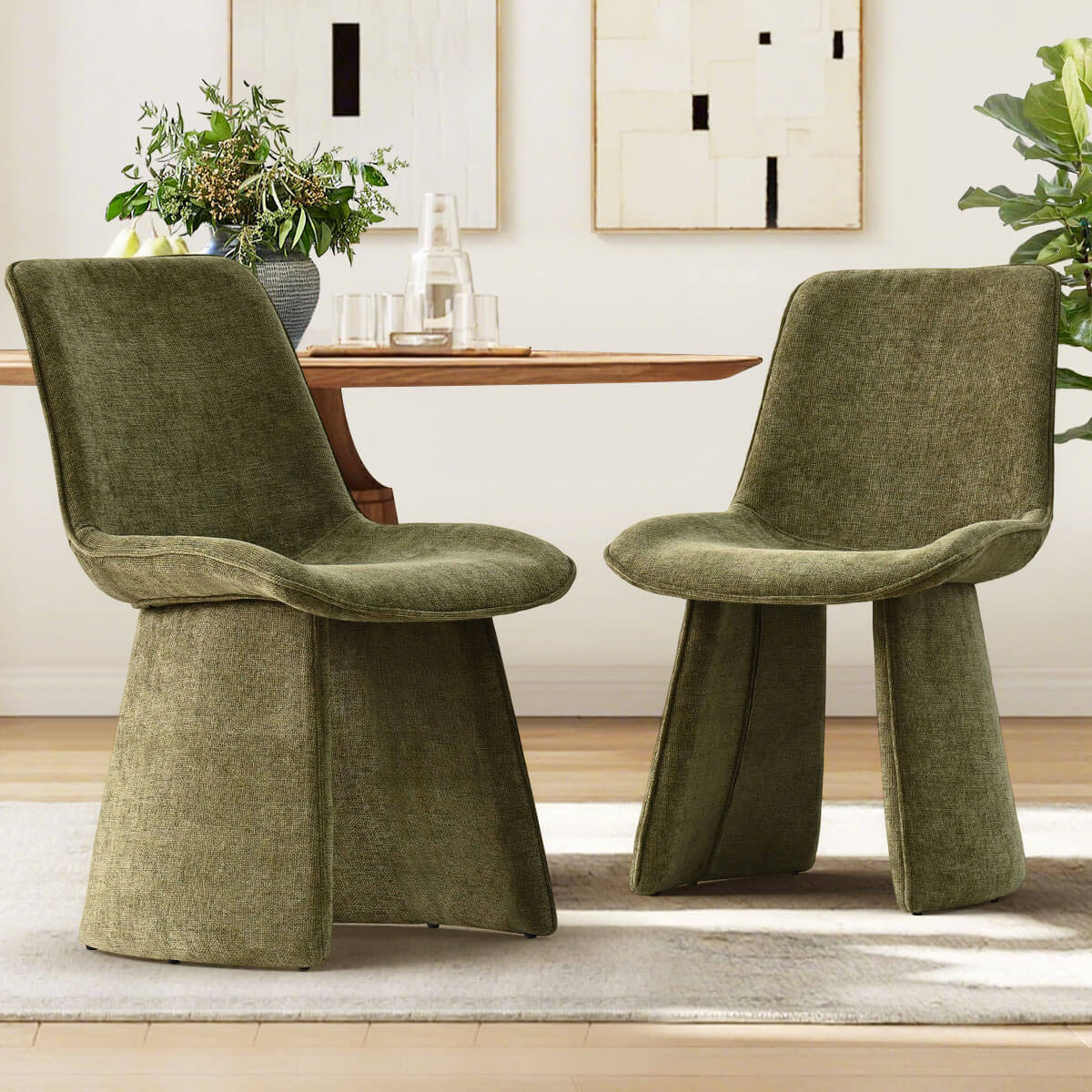 Elsa Modern Upholstered Dining Chairs (Set of 2)