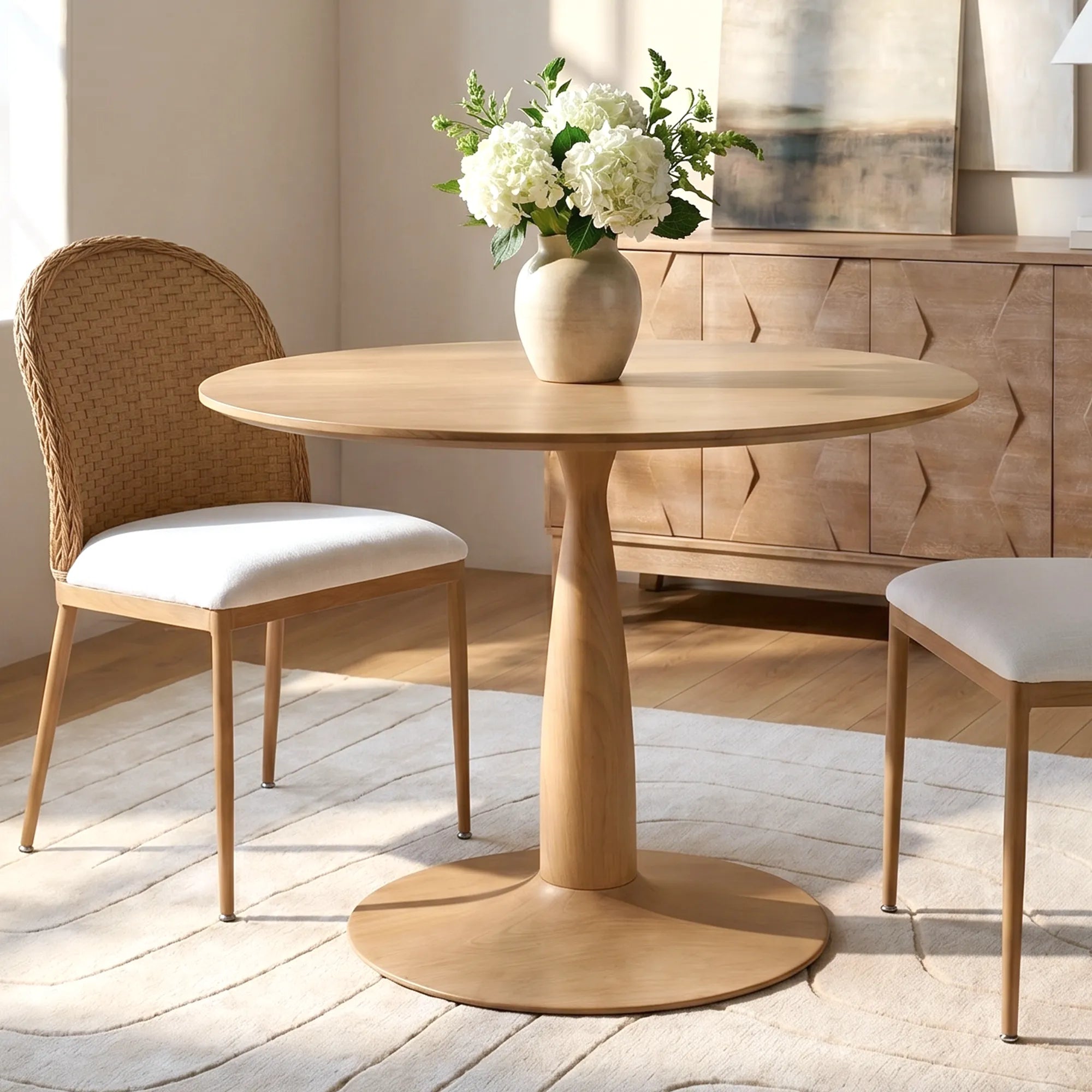 Harper Modern 34.5" Round Dining Table