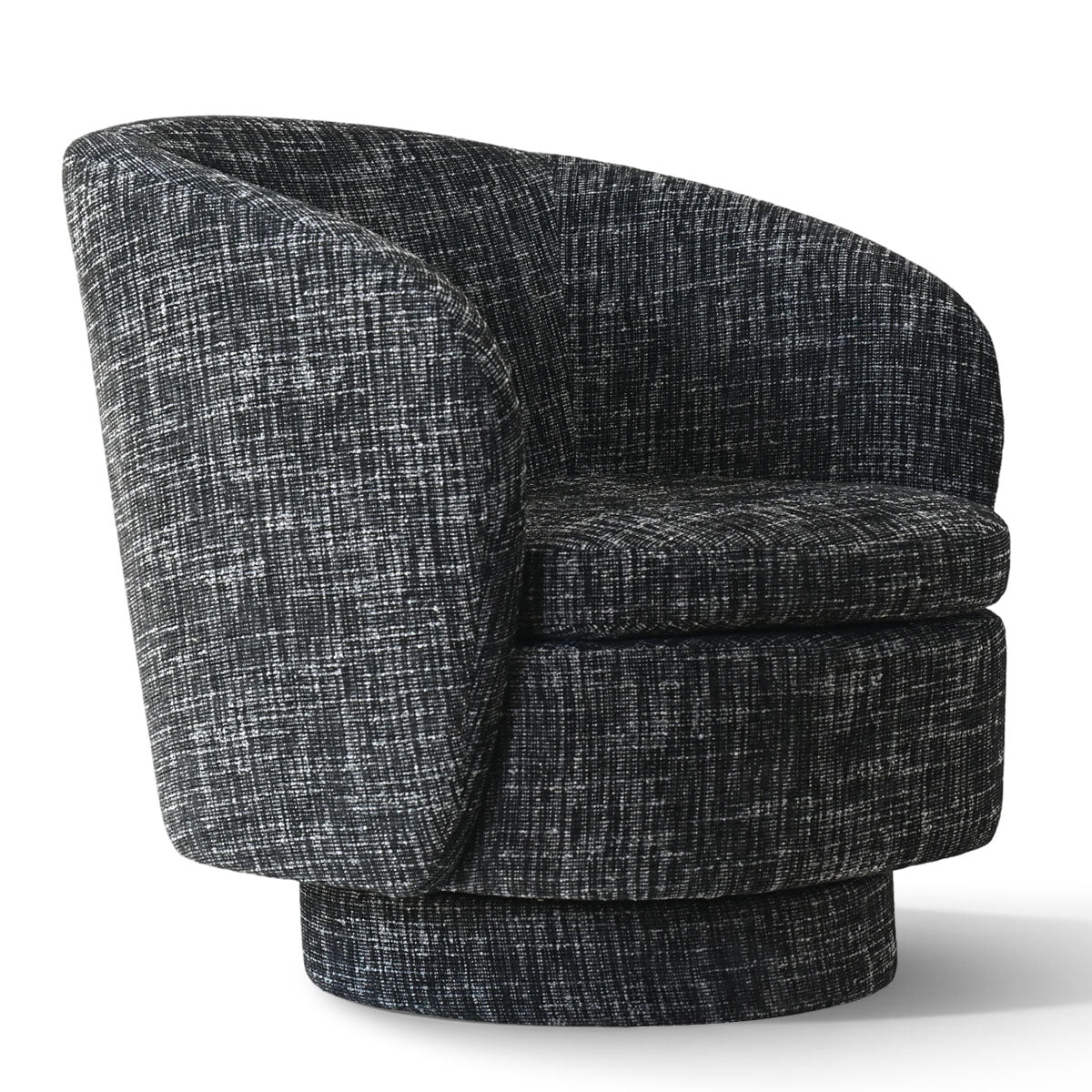 Hera Upholstered Swivel Barrel Chair (1-Piece)