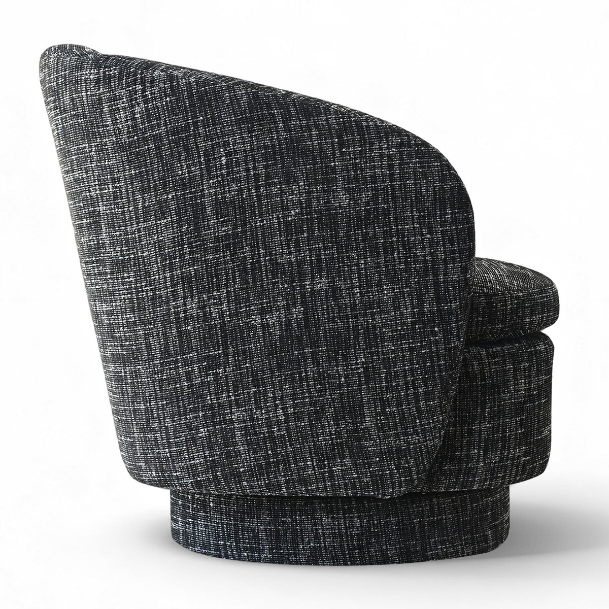 Hera Upholstered Swivel Barrel Chair (1-Piece)
