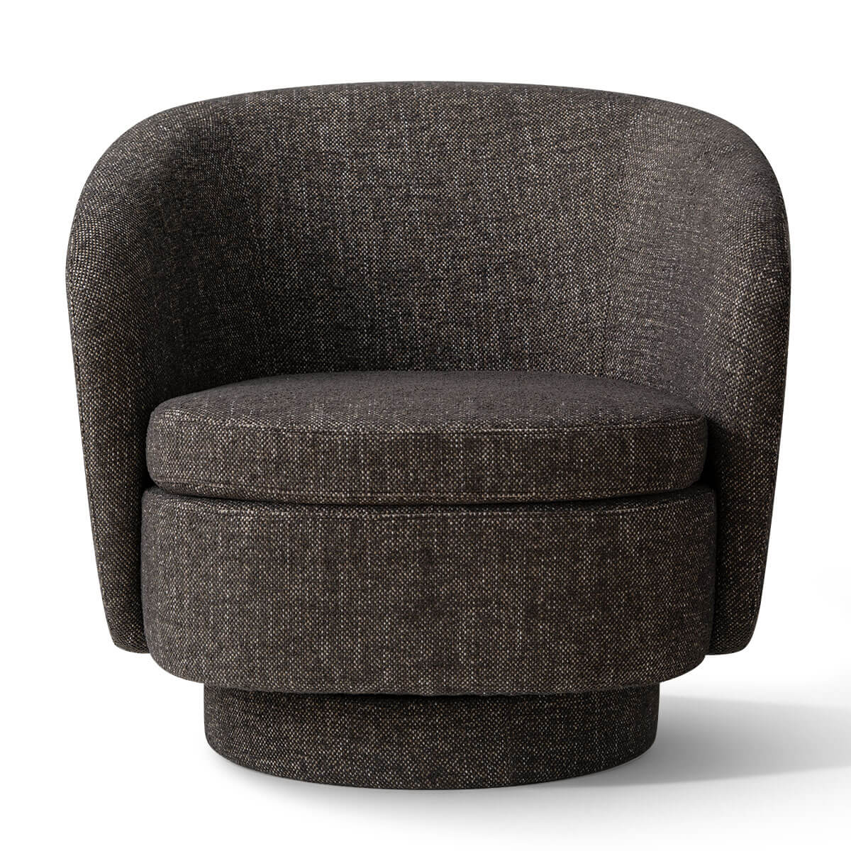 Hera Upholstered Swivel Barrel Chair (1-Piece)