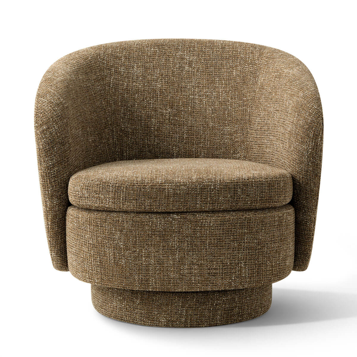 Hera Upholstered Swivel Barrel Chair (1-Piece)