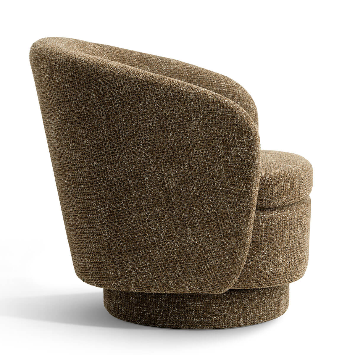Hera Upholstered Swivel Barrel Chair (1-Piece)
