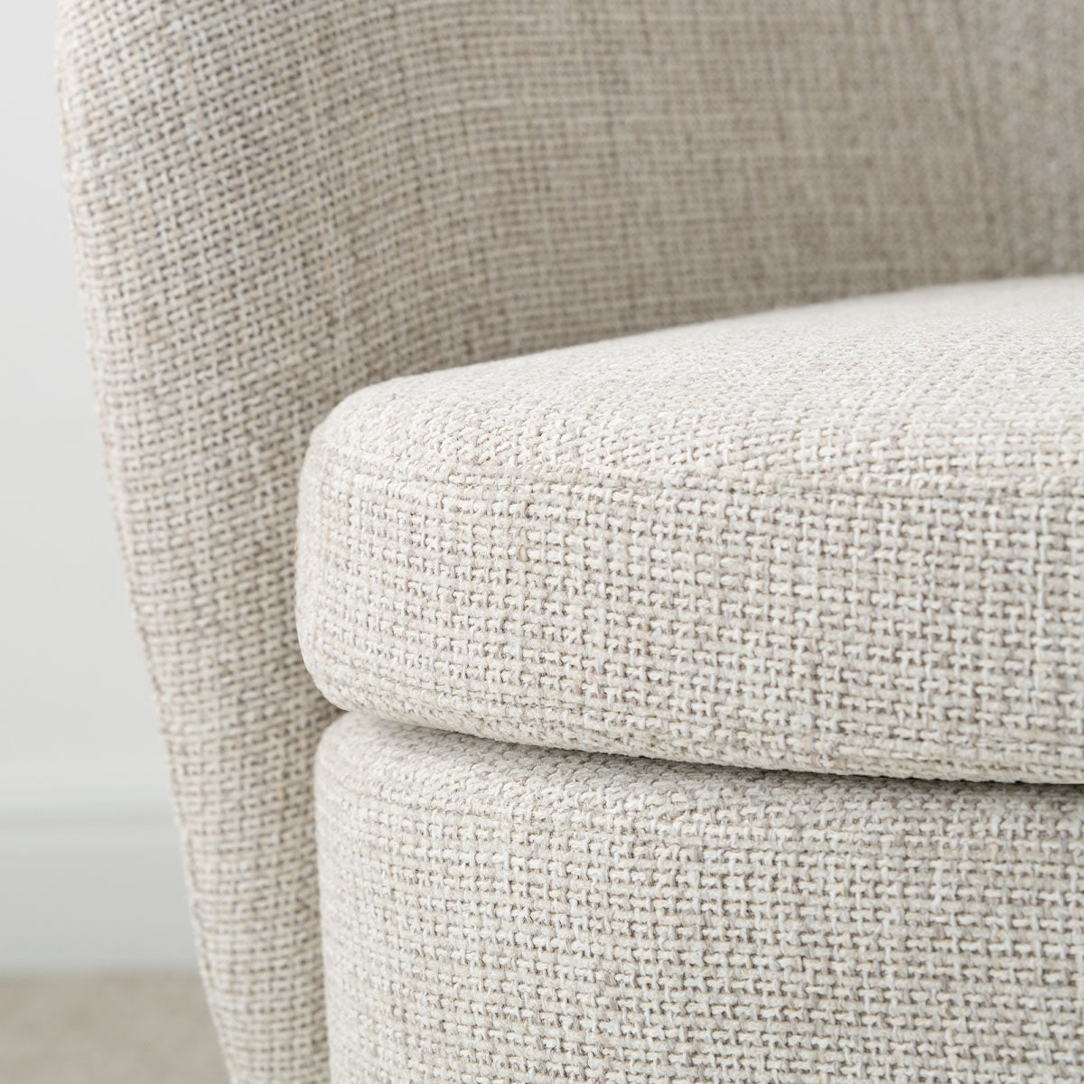 Hera Upholstered Swivel Barrel Chair (1-Piece)