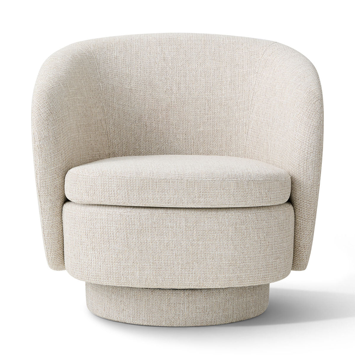 Hera Upholstered Swivel Barrel Chair (1-Piece)
