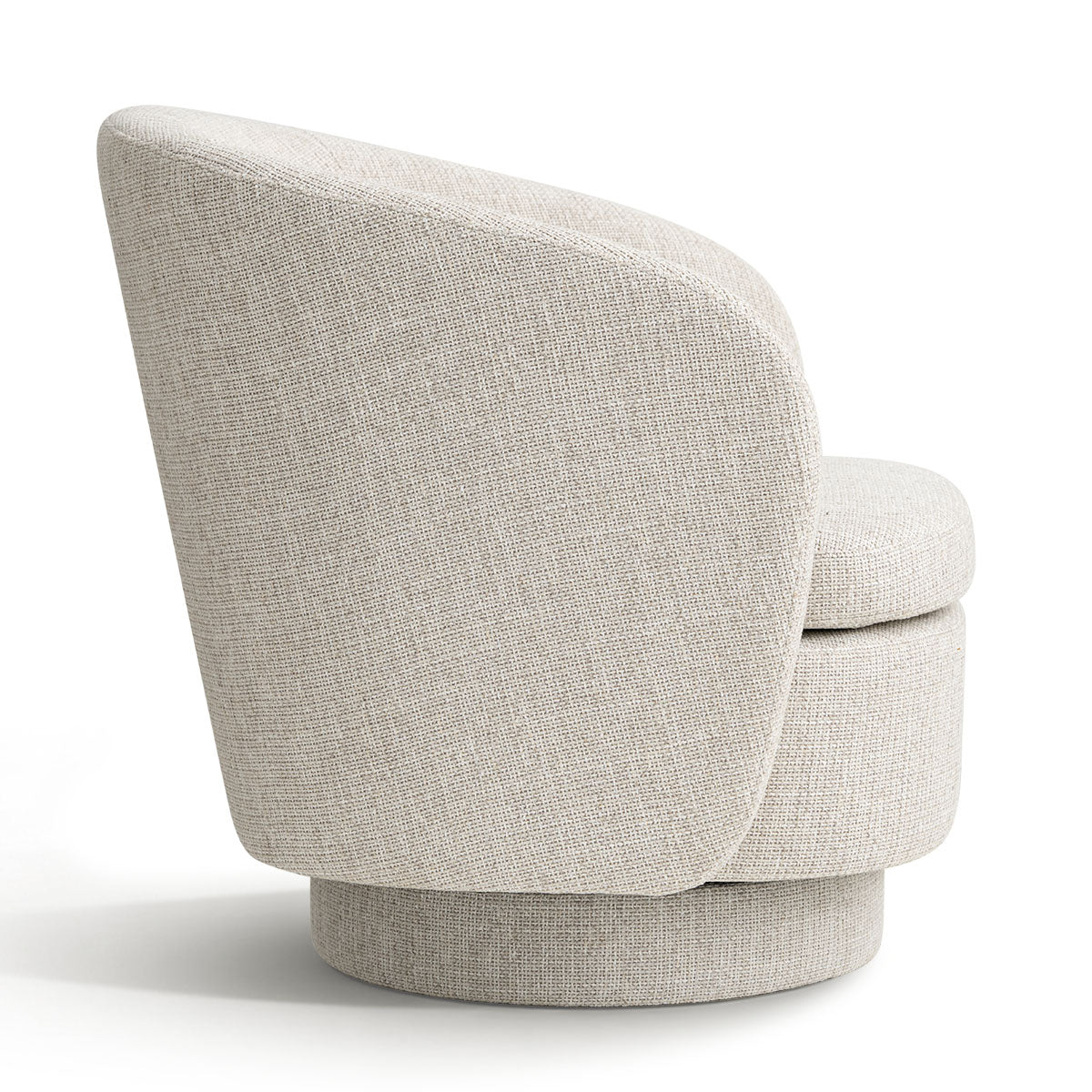 Hera Upholstered Swivel Barrel Chair (1-Piece)