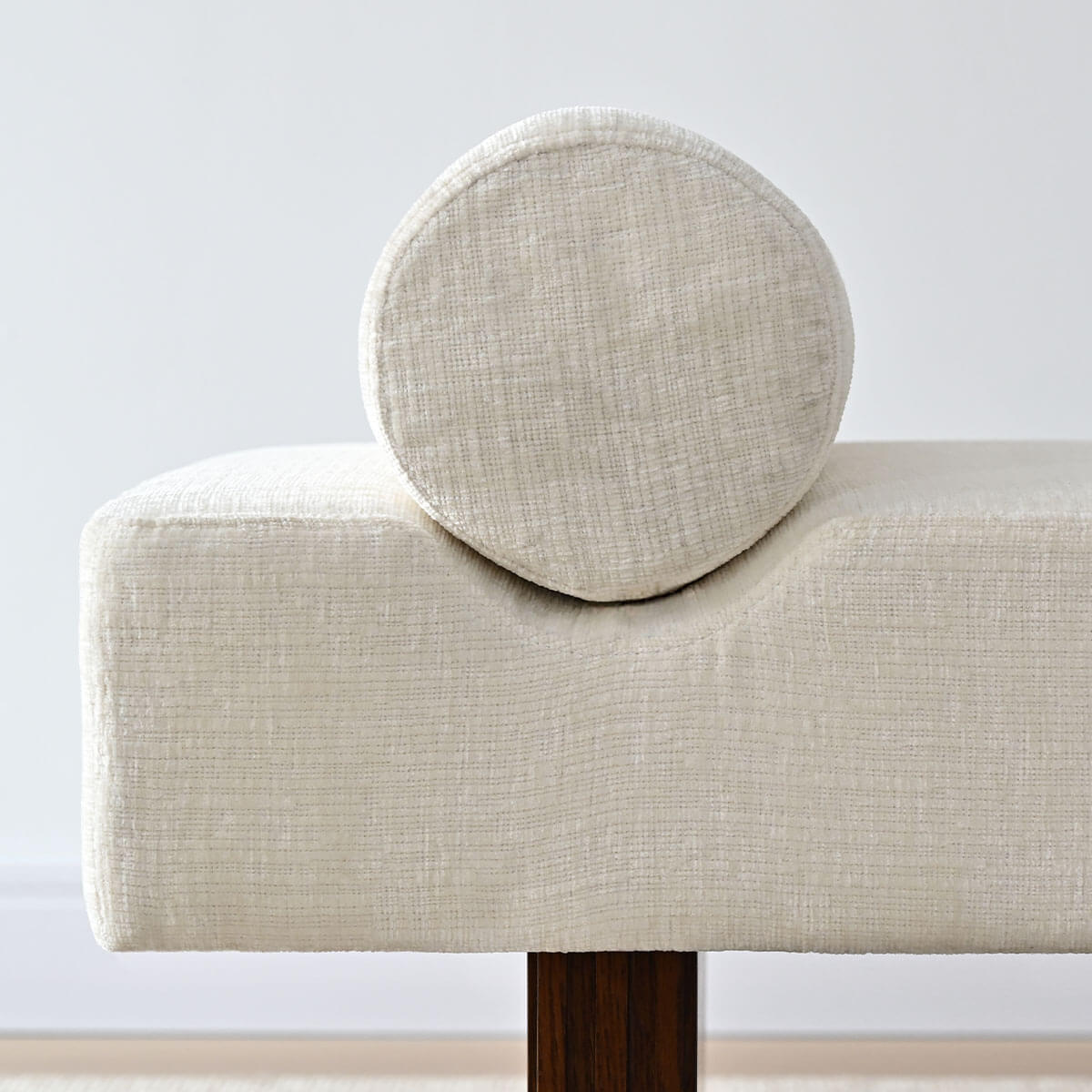 Jasmine 60" Modern Chenille Upholstered Bench