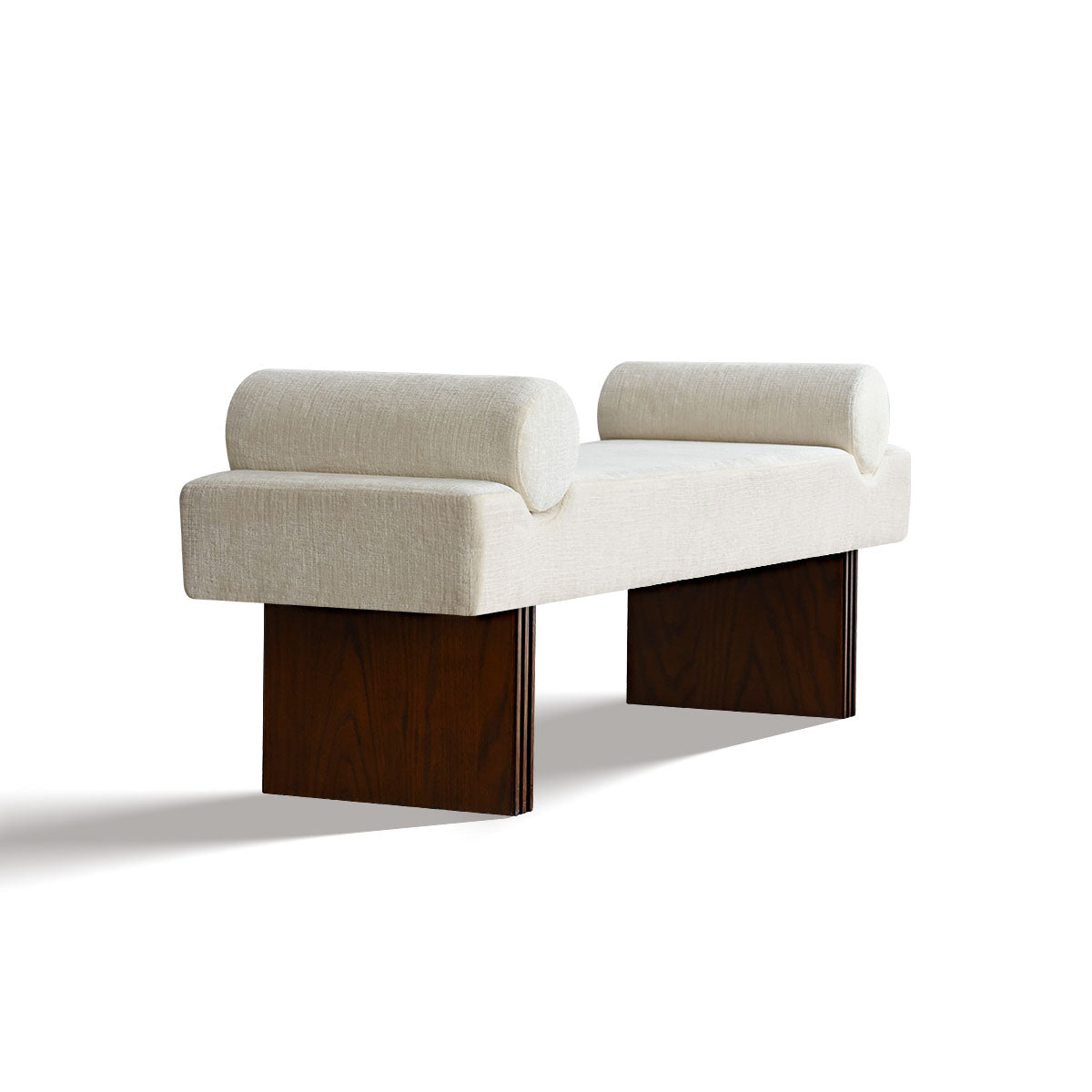 Jasmine 60" Modern Chenille Upholstered Bench
