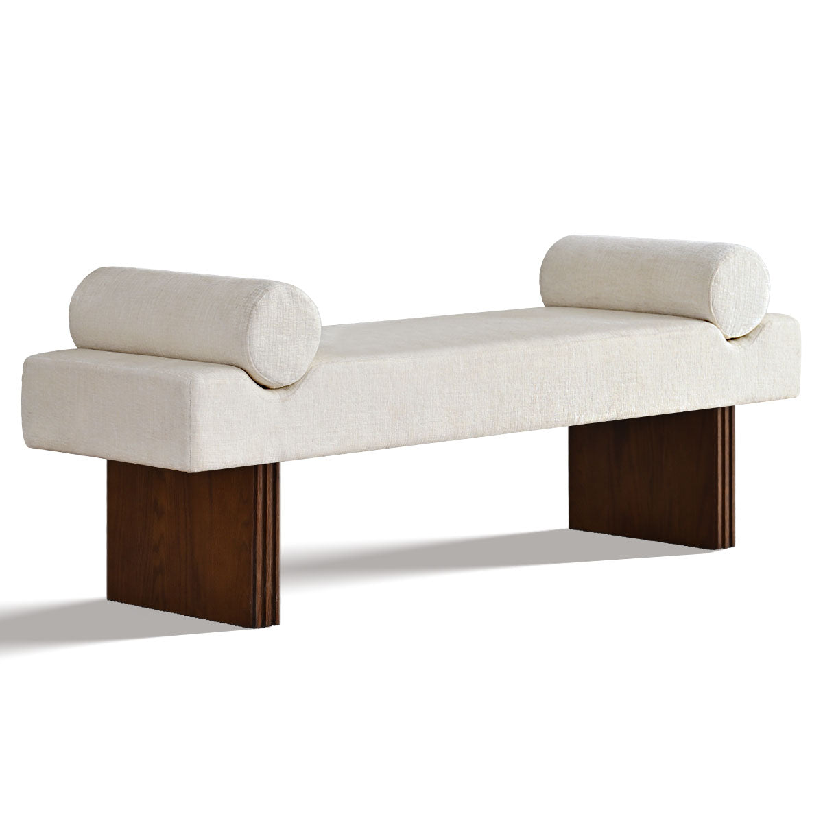 Jasmine 60" Modern Chenille Upholstered Bench