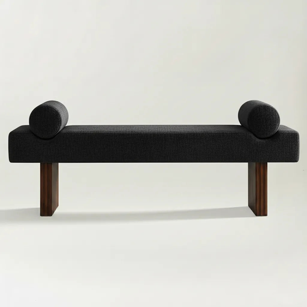 Jasmine 60" Modern Chenille Upholstered Bench