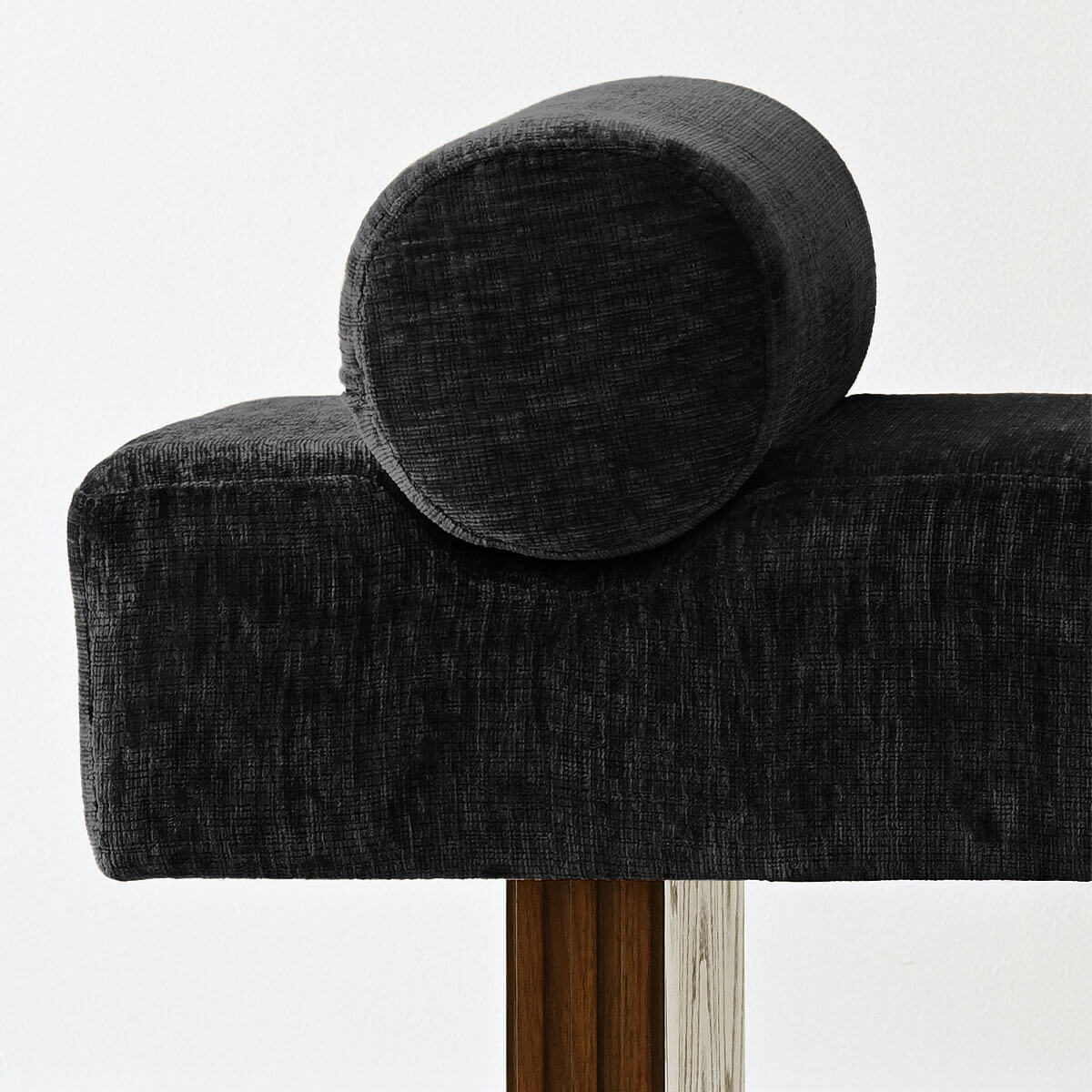 Jasmine 60" Modern Chenille Upholstered Bench