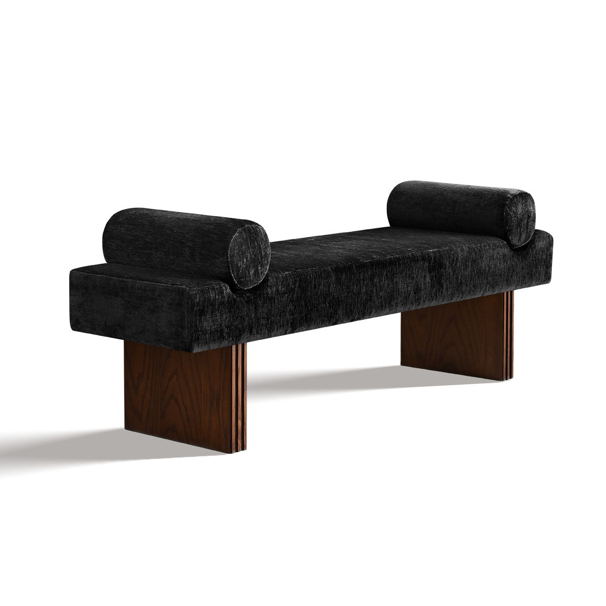 Jasmine 60" Modern Chenille Upholstered Bench