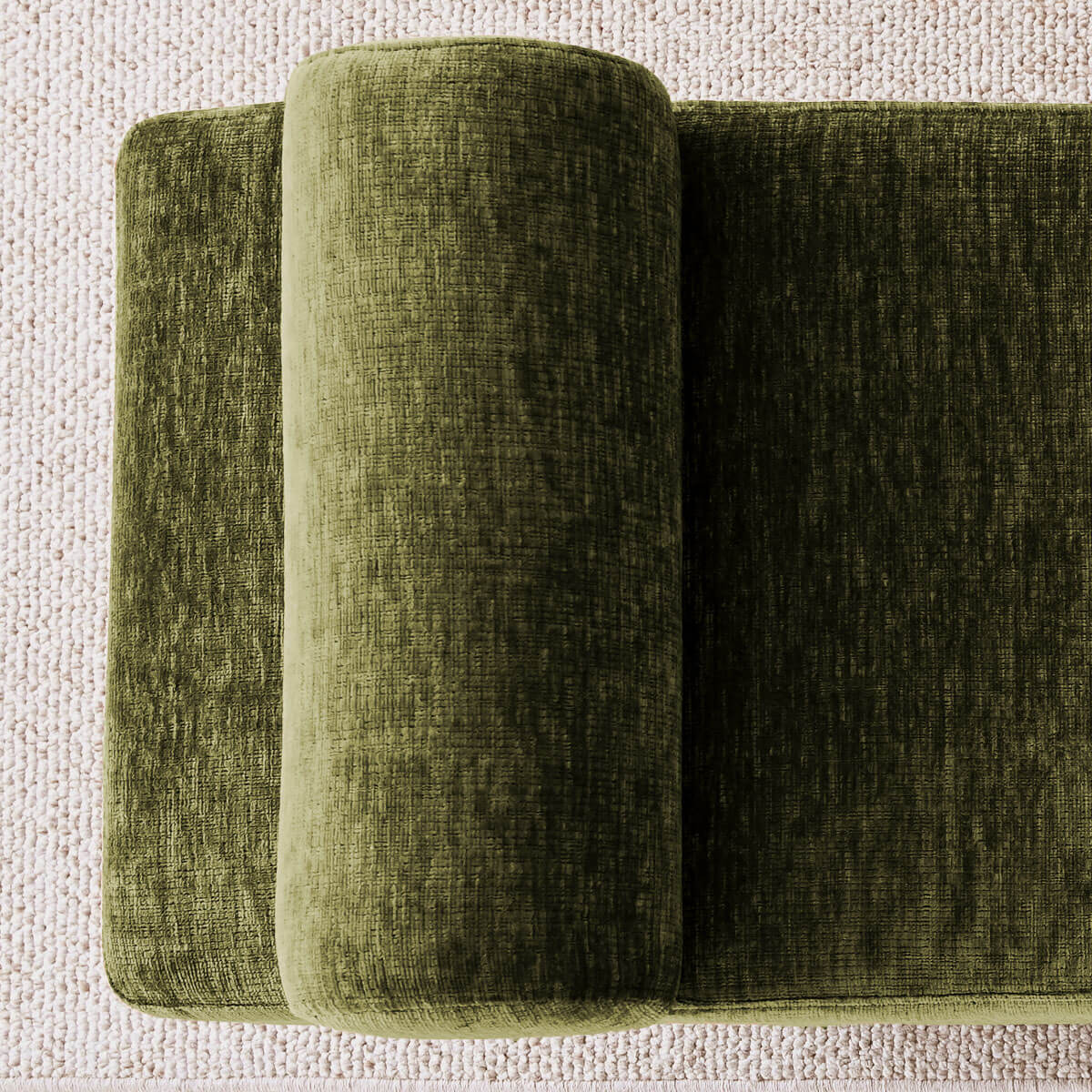 Jasmine 60" Modern Chenille Upholstered Bench