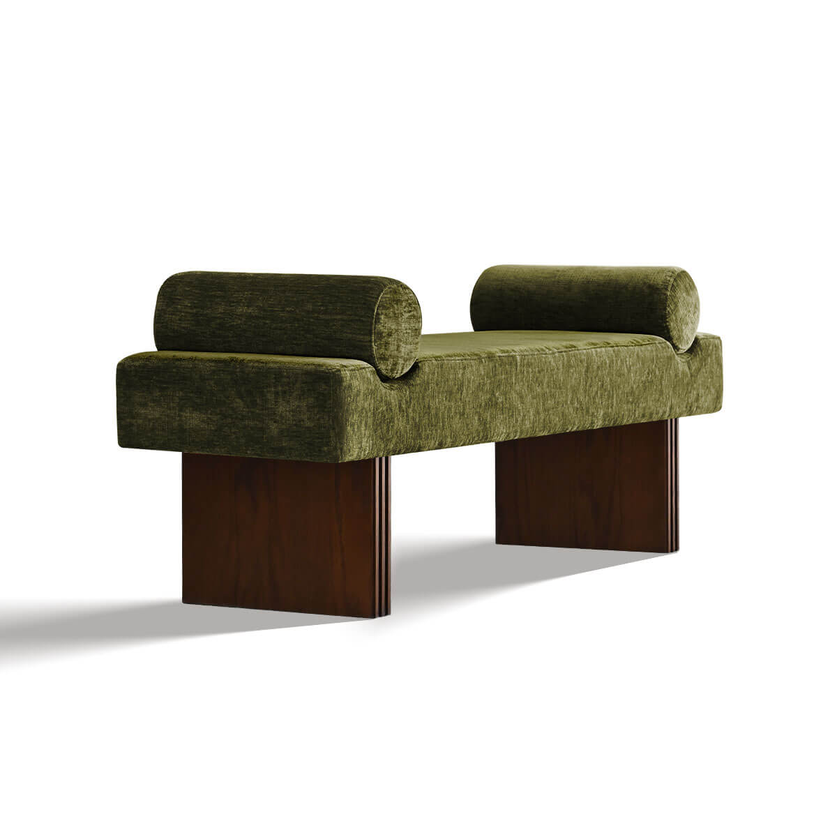 Jasmine 60" Modern Chenille Upholstered Bench