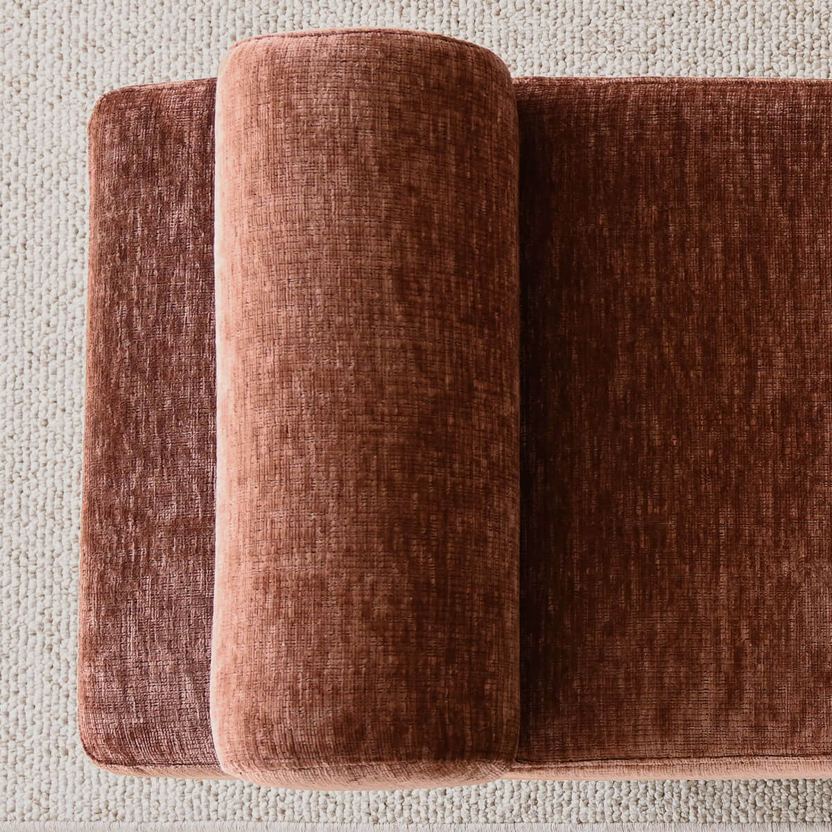 Jasmine 60" Modern Chenille Upholstered Bench