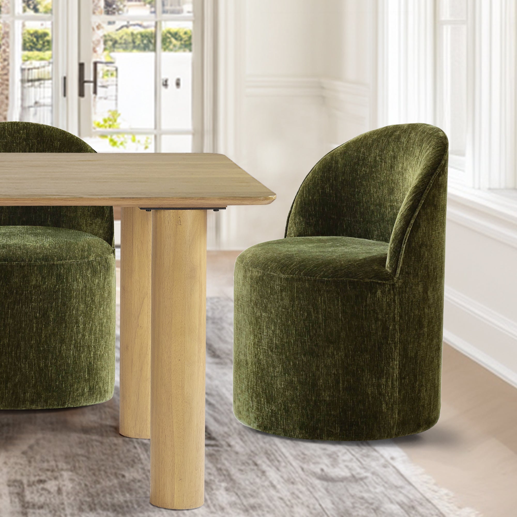 Johson & Doris 67" Natural Oval Dining Table Set for 4 (5-Piece)